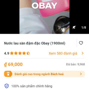 nuoc lau san dam dac OBay (1900ml)