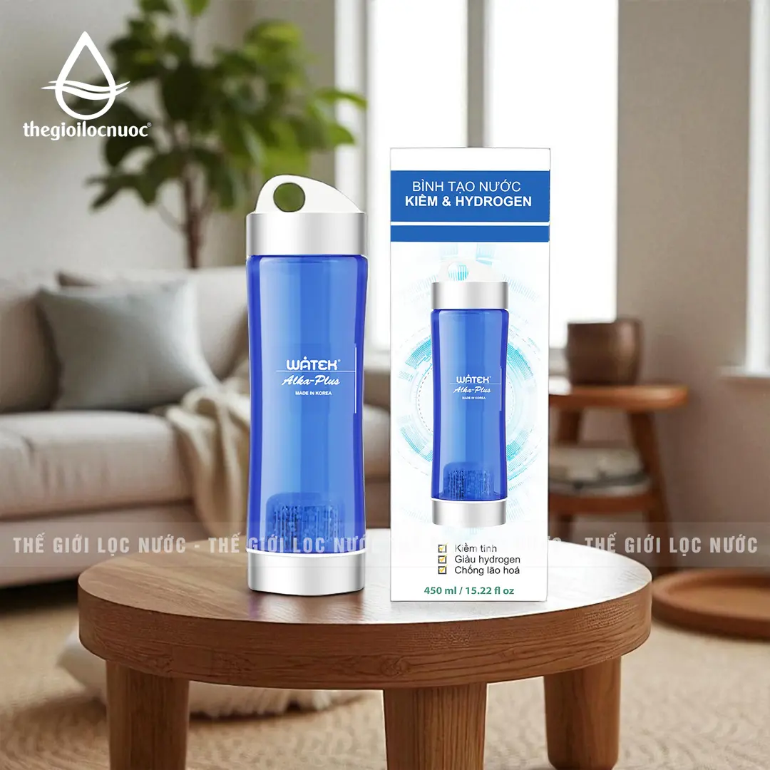 Binh loc nuoc kiem 3 trong 1 Wated,model:ALkaline 3in 1