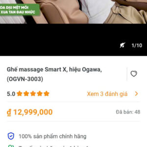 Ghế massage SmartX,hiệu OGAWA,(OGVN-3003)