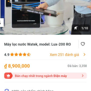 Máy lọc nước Watek ,model :Lux -200 RO
