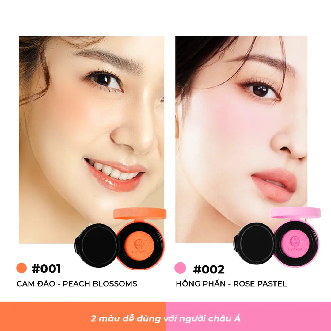 phan nuoc ma hong C'CHOI-Slim cushion Blush