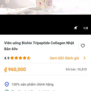 Viên uống Bishin Tripenptide Collagen nhật