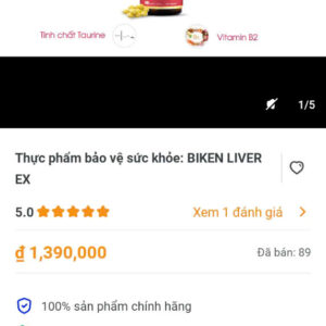 Thực phẩm bảo vệ sức khoẻ:BIKEN LIVER EX