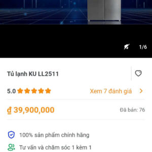 Tủ lạnh KU LL2511