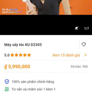 Máy sấy tóc KU D2305