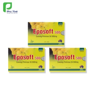 Com bo 3 hộp uống cân bằng nội tiết tố,làm đẹp da Eposoft 500(30 viên x3 hộp )