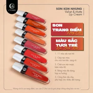son kem nhung C'CHoi -Velvet&Mattle Lip  Cream
