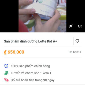 San pham dinh duong Lotte Kid +A