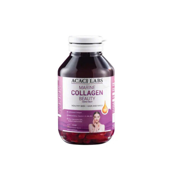 Viên uống collagen thuỷ phân hỗ trợ da móng tóc Acaci Labs Marine Collagen be...