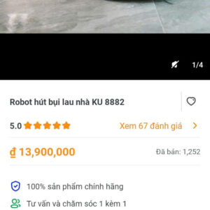 Robot hút bụi lau nhà KU 8882
