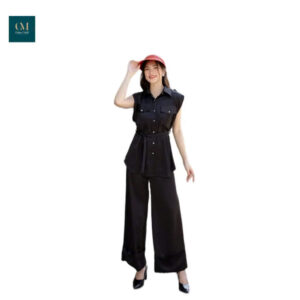set doris áo sơ my lụa túi vuông