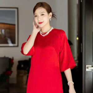 Set áo dài trơn Hoa nhiên