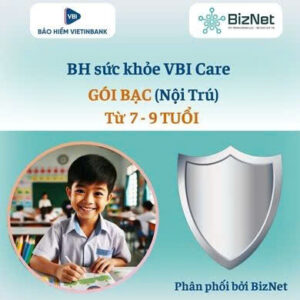 BH sức khoẻ VBI Care BẠC7-9 tuổi  (nội trú)