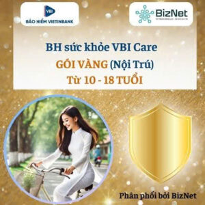 BH sức khoẻ VBI Care VÀNG 10-18 tuổi  (nội trú)