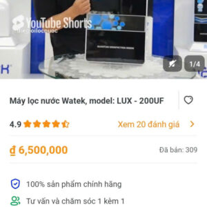 Máy lọc nước Watek ,model :LUX -200 UF