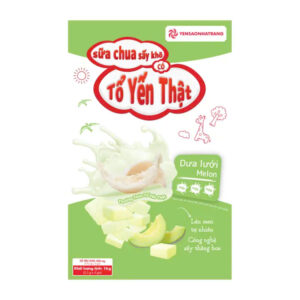 Sữa chua sấy khô có tổ yến thật-vị dưa lưới (hộp 5 gói )