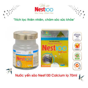 Nước yến sào Calcium Nest100 -Bổ sung can xi giúp xương chắc khoẻ (70 ml )