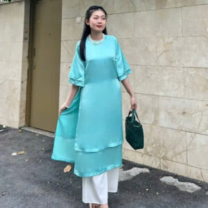 Set áo dài lụa 2 tà áo NHƯ NHIÊN