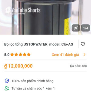Bộ lọc tổng USTOPWATER ,model :clo-AS