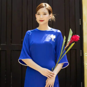 Set Áo dài lụa trơn An nhiên