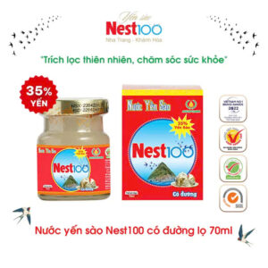 Nước yến sào  Nest100-có đường (lọ 70ml )