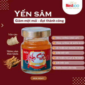 Nước yến Sâm Ginnest -có đường   (lọ  70  ml )