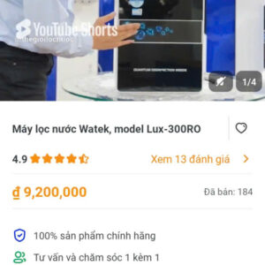 Máy lọc nước Watek ,model Lux-300RO