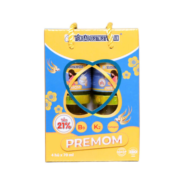 Hộp 4 hũ yến sào BESTNEST HỘI AN 21% PREMOM