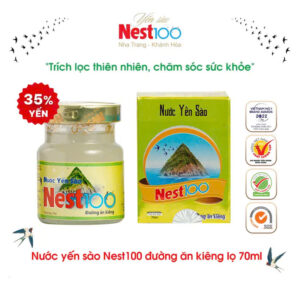 Nước yến sào Nest100  -Đường ăn kiêng  ( lọ 70 ml  )