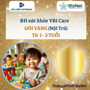 BH sức khoẻ VBI Care ĐỒNG 1-3 tuổi   (nội trú )