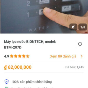 Máy lọc nước BIONTECH,model:BTM -207D