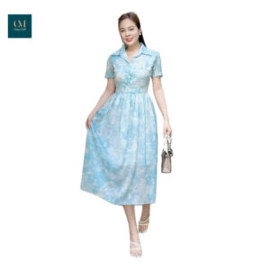 Đầm cổ sơ my xanh lá Mabel