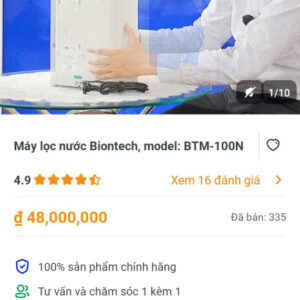 Máy lọc nước Biontech ,model :BTM-100N