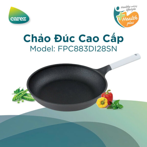 Chảo nhôm đúc nguyên khối CAREZ FPC883DI28SN Kích cỡ 28cm