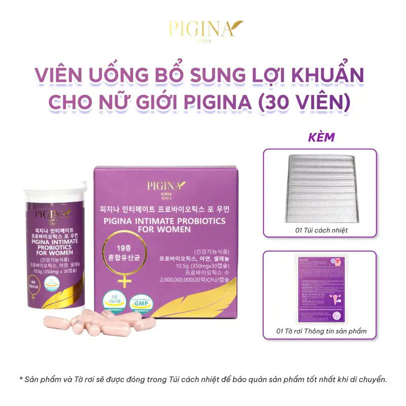 Viên uống bổ sung lợi khuẩn cho nữ giới Pigina (30 viên)