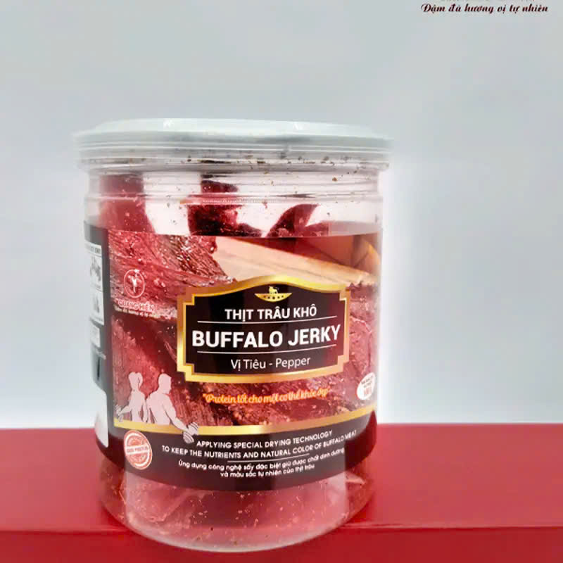 Thịt trâu khô Buffalo Jerky vị tiêu
