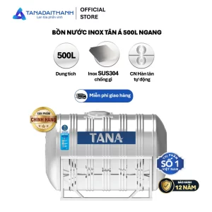 Bồn nước ngang Inox Tân Á 500L  ĐK700-chỉ bán tại miền bắc