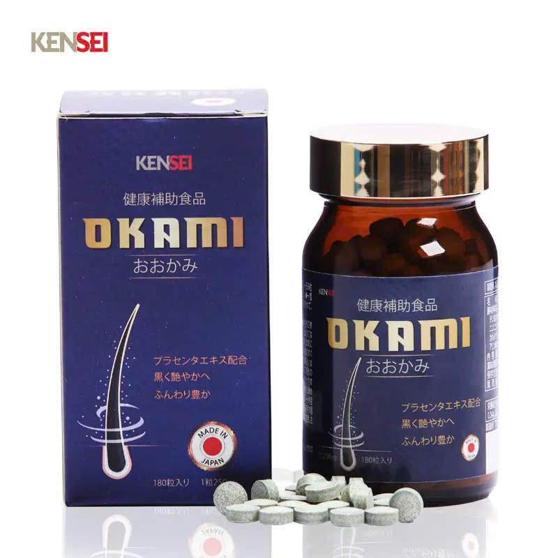 Viên uống giảm rụng tóc & mọc tóc Okami nhật bản 180v