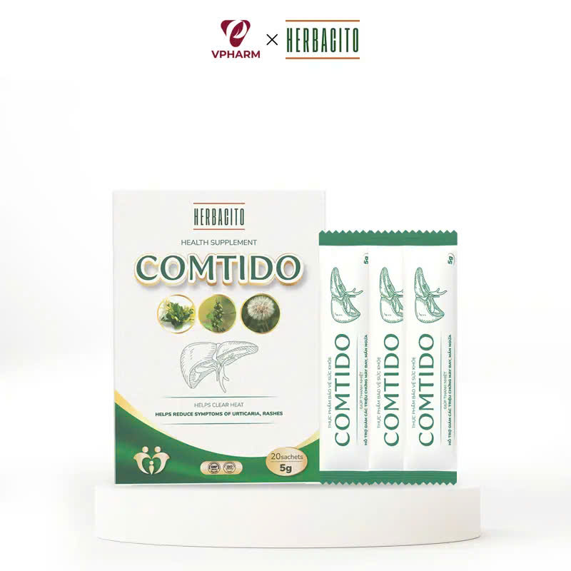 Trà hoà tan Comtido thanh nhiệt ,giảm mẫn ngứa .mày đay 100g