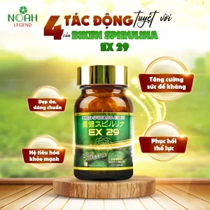 Viên uống tăng cường sức đề kháng và phục hồi thể lực BIKEN SPIRULINA EX29