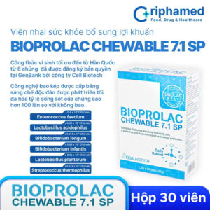 Viên nhai bổ sung lợi khuẩn Bioprolac chewble 7.1 .SP (Hộp 30 viên)
