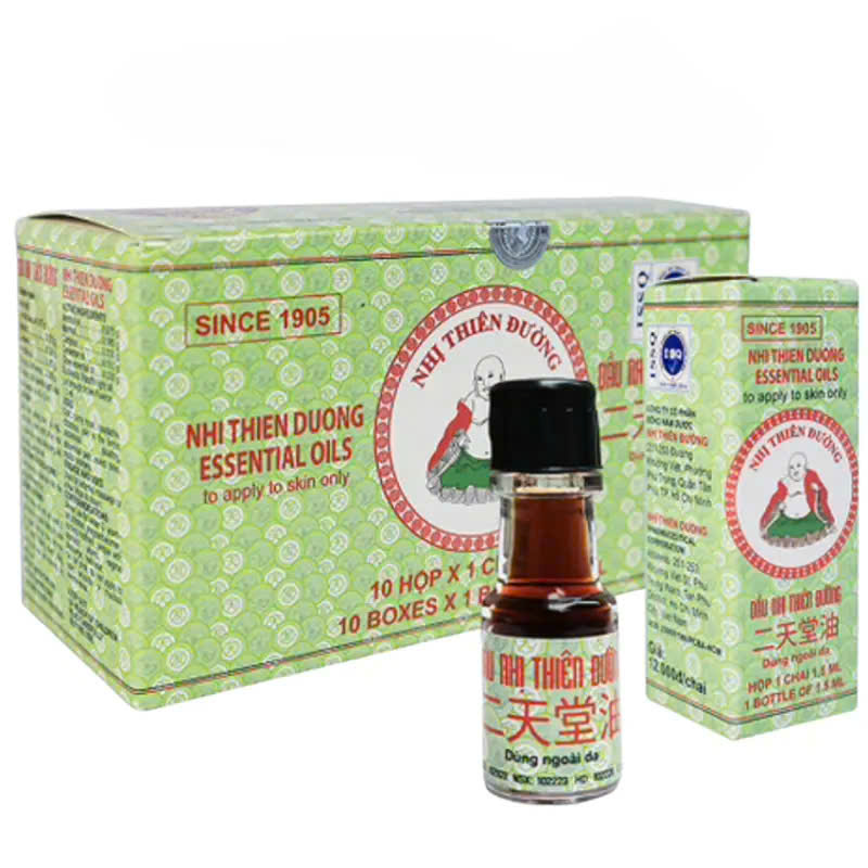 Dầu gió nhị thiên đường ( hộp 10 chai )