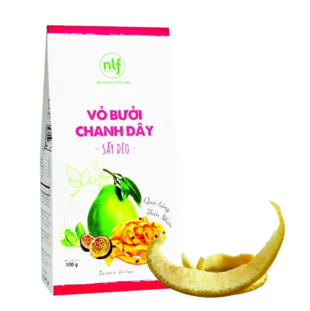 Vỏ bưởi chanh dây sấy dẻo NLF-hộp 100gr