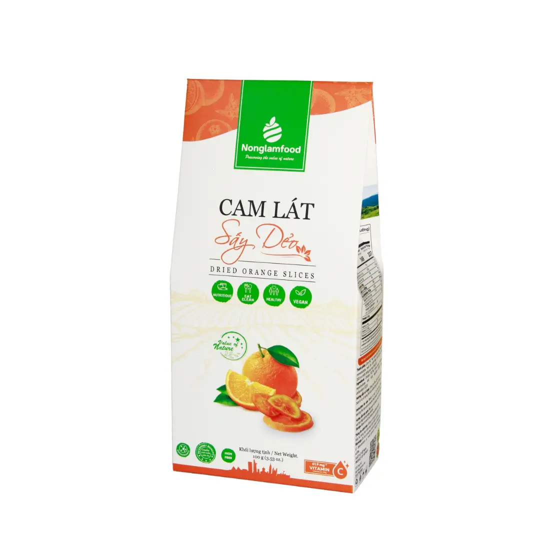 Cam lát sấy dẻo Nonglamfood-Hộp 100gr