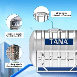 Bồn inox tân Á ngang 2500L  ĐK 1140   ( phân phối từ bình định trở ra phía Bắc)