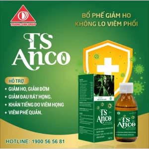 Siro TS ANCO hỗ trợ giảm ho,đờm ,đau rát họng và khản tiếng