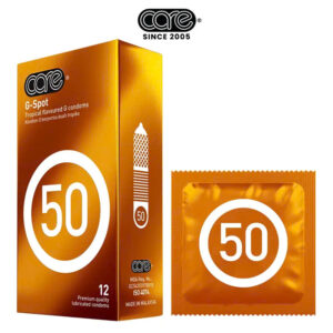 Bao cao su CARE 50 gân gai hương rừng nhiệt đới (hộp 12 bcs )
