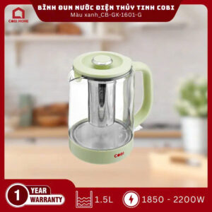 Bình đun nước điện thuỷ tinh COBI màu xanh 1.5L_CB-GK-1601-G_341714
