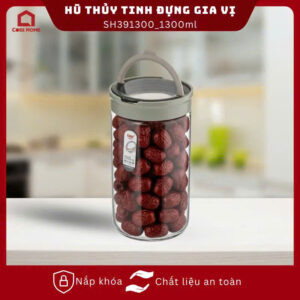 Hũ thuỷ tinh đựng gia vị ,thực phẩm có nắp khoá an toàn ,màu ngẫu nhiên 1300...