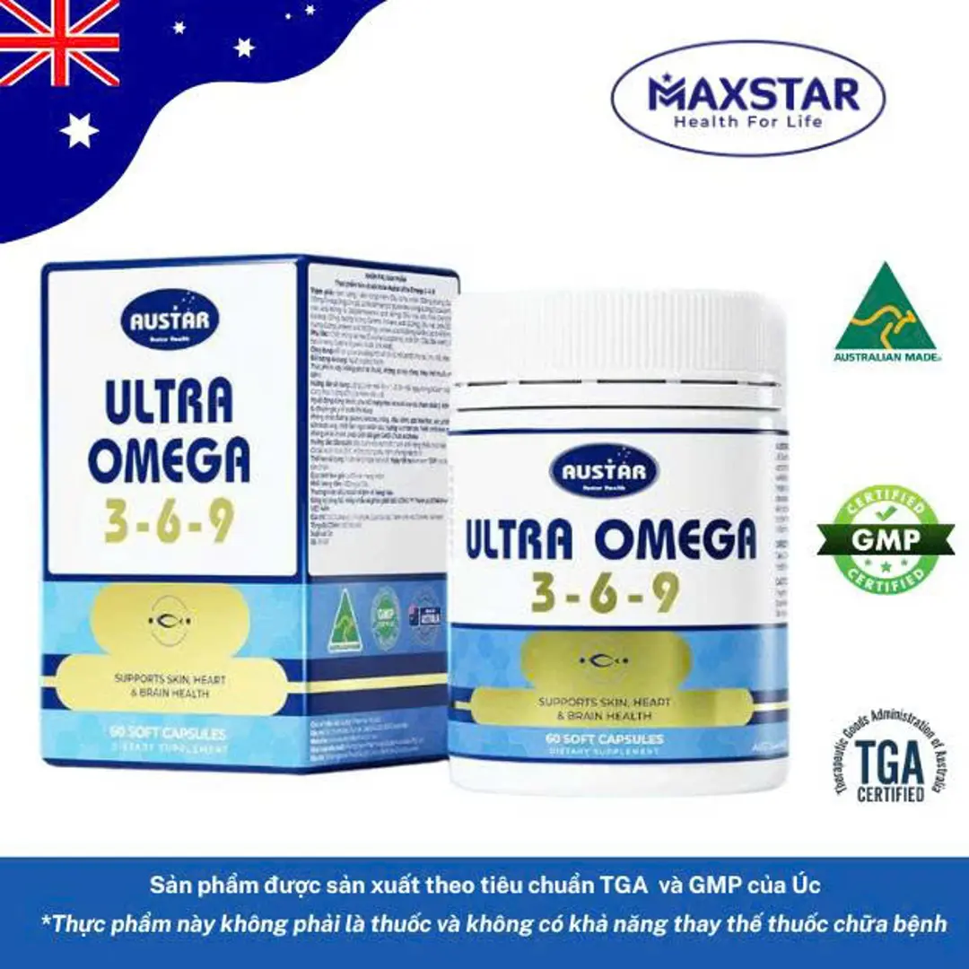 Viên uống Australia Ultra Omega 3-6-9 (hộp 60 viên )